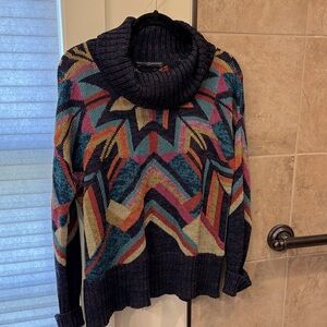 Peruvian Connection 100% cotton Chunky Starfire design sweater.Like new.Size M.